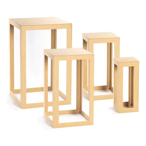 Mesa Cilindro Quadrada Mdf Festas Decoração Enfeites Kit com 4 Mesas