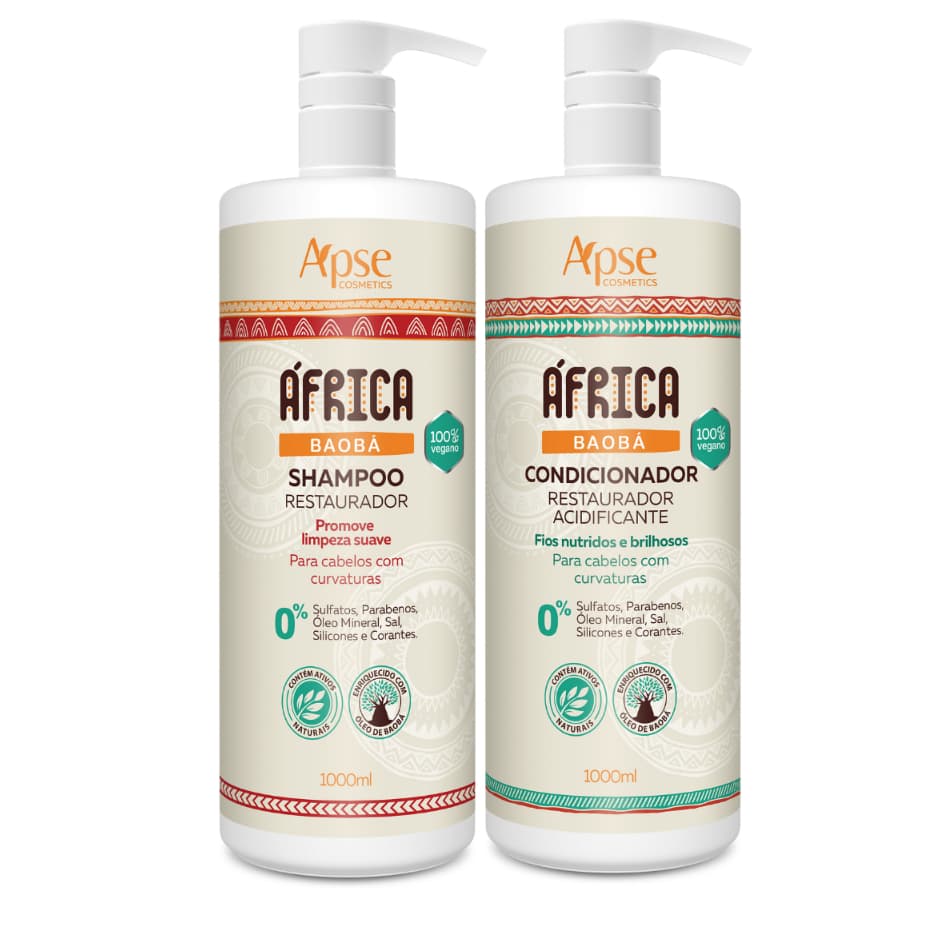 Kit Apse Africa Baoba Shampoo 1 L + Condicionador Acidificante 1 L