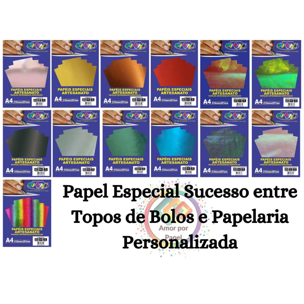 Papel Laminado Lamicote A4 250g 10 folhas