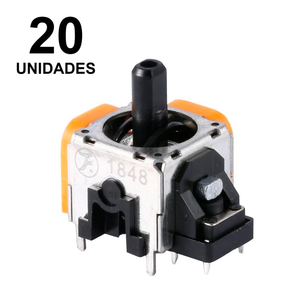 Kit 20 Botão Analógico 3d Direcional Alps para Reparo Controle de Xbox One S PS4 PS5 Xbox Series X S