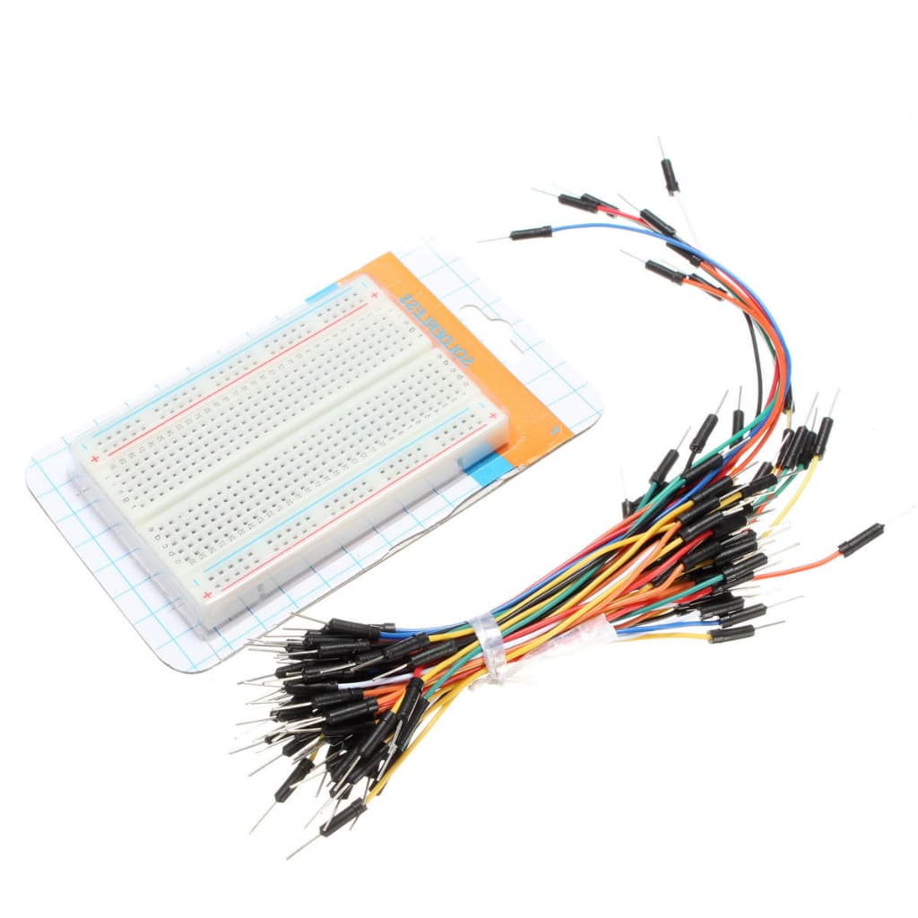 65 Jumpers C/ Protoboard de 400 pontos