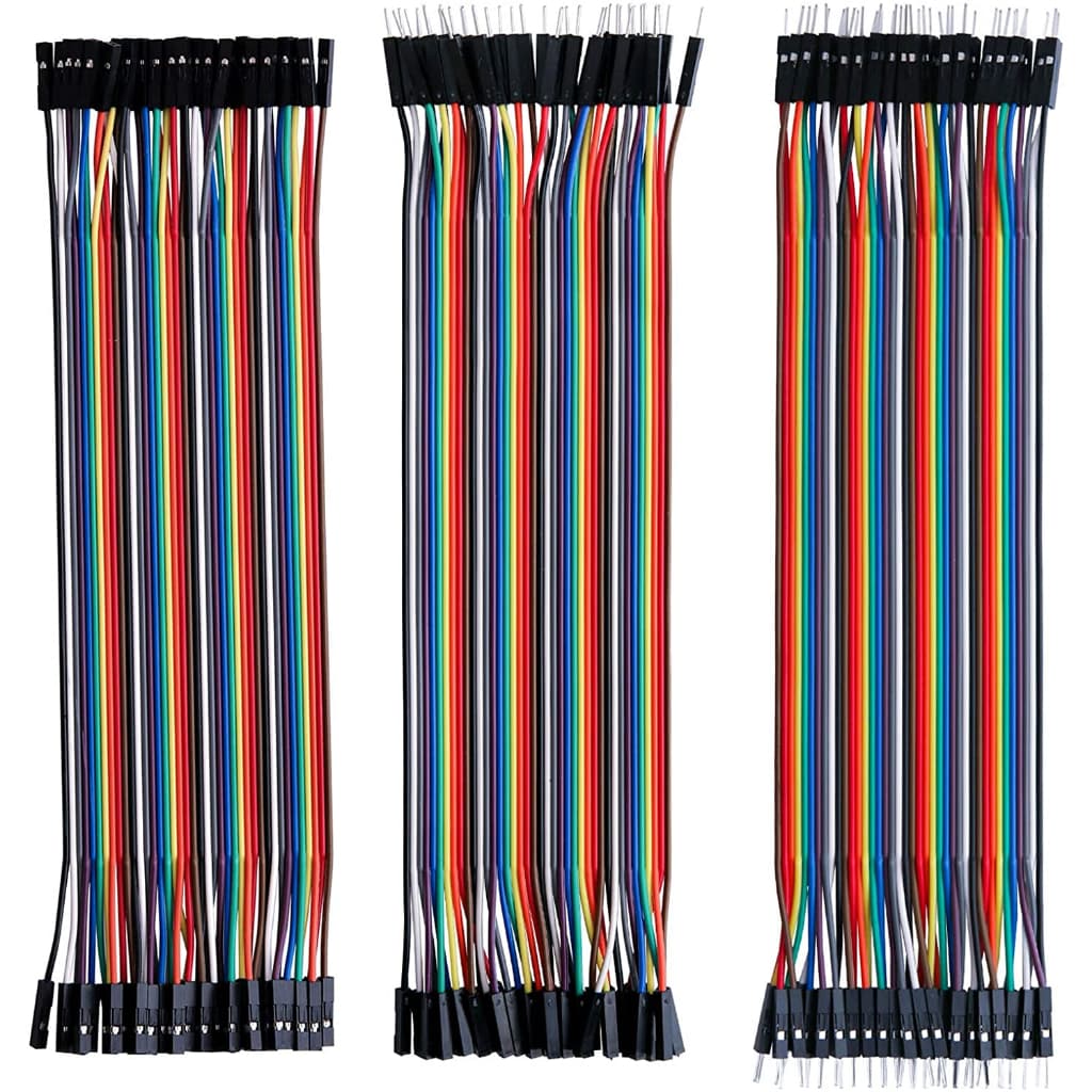 Kit 120pcs 20cm Jumper P/ Protoboard  M X M / F X F / Macho X Femea