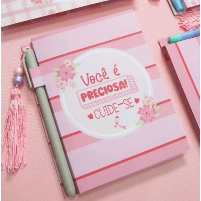 Bloquinho Outubro Rosa - Espaço para uma caneta