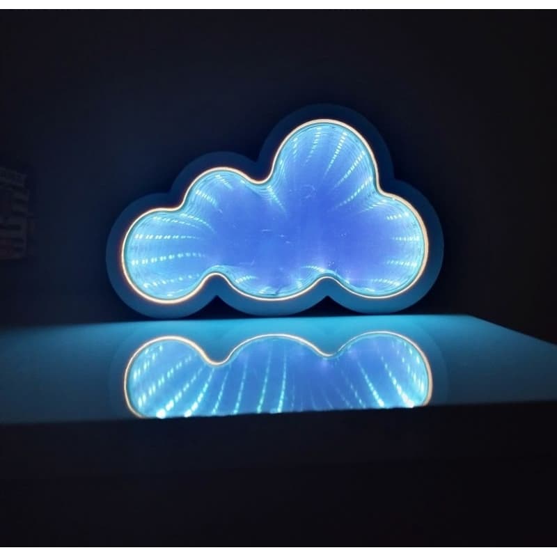 Luminária Led Infinito Espelhada Nuvem Branca