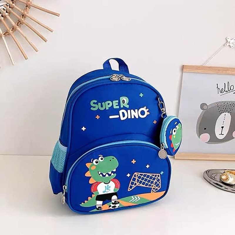 Mochila Infantil Impermeável Escolar De Cachorro, Dinossauro, Unicórnio, Patrolha canina Com Pingente de Bolsinha 7620