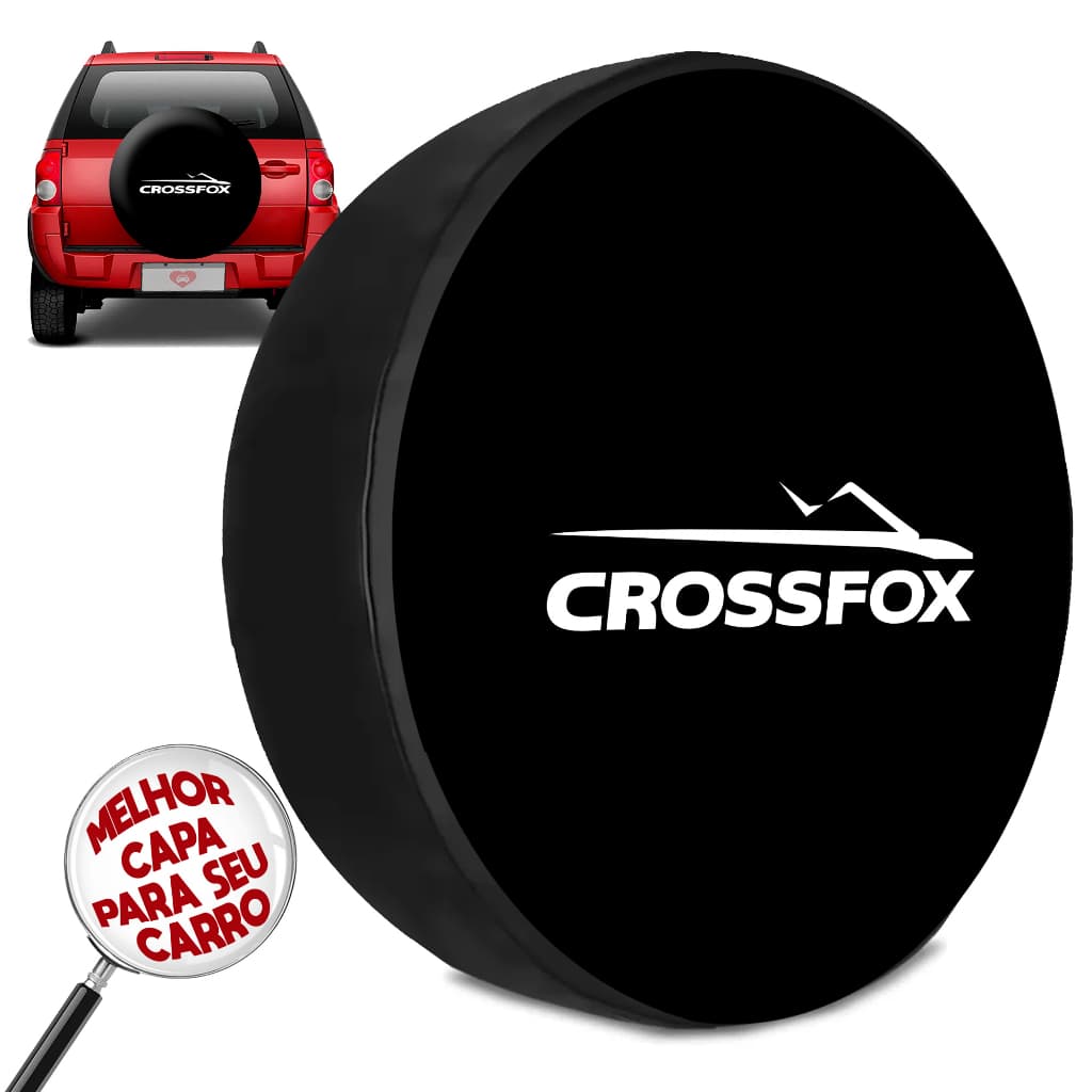 Capa Protetora Para Estepe Crossfox Aro 14/15/16 Mega Resistente Sol Chuva Poeira Diversas Estampas Cor Preta