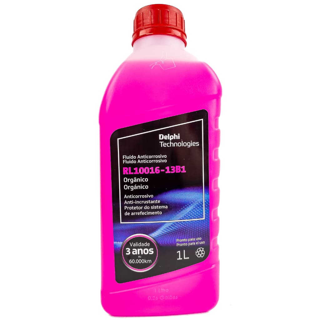 Aditivo Radiador Pronto Uso Delphi Original Rosa Orgânico RL10016-13B1 1L