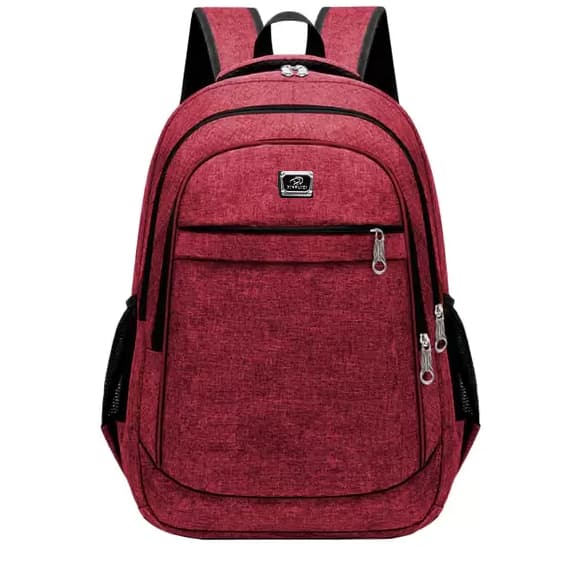 Mochila Unissex Notebook Resistente Água para Viagem ou Escola Vermelha