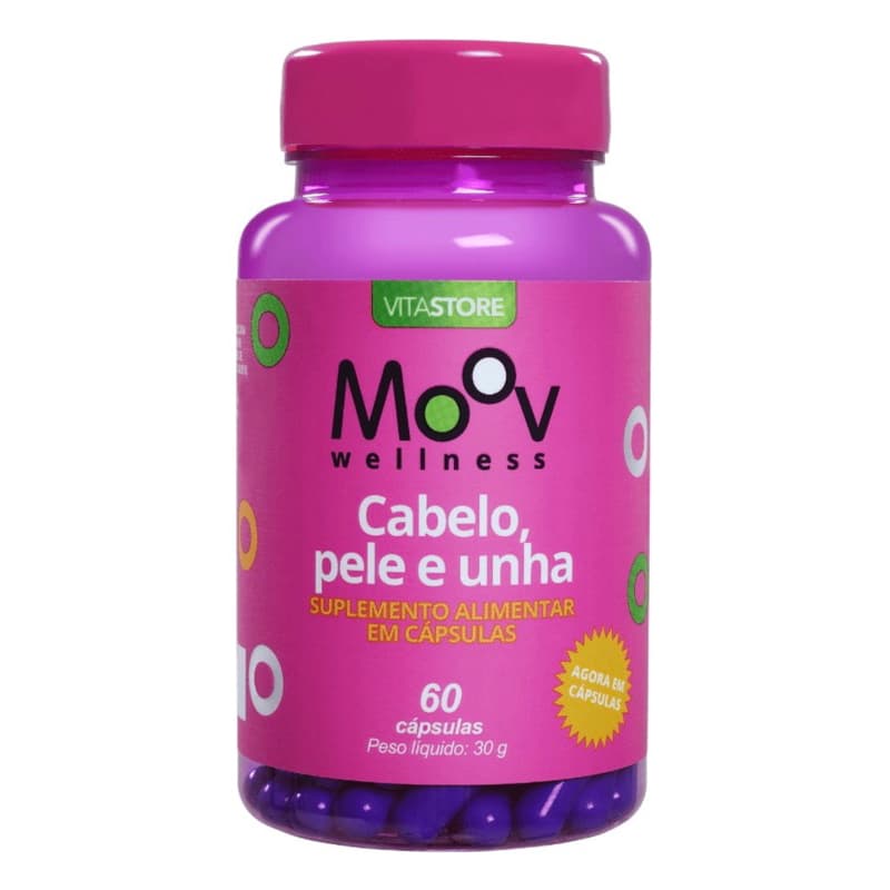Cabelo Pele Unha Multivitaminico da Beleza com Biotina - Moov
