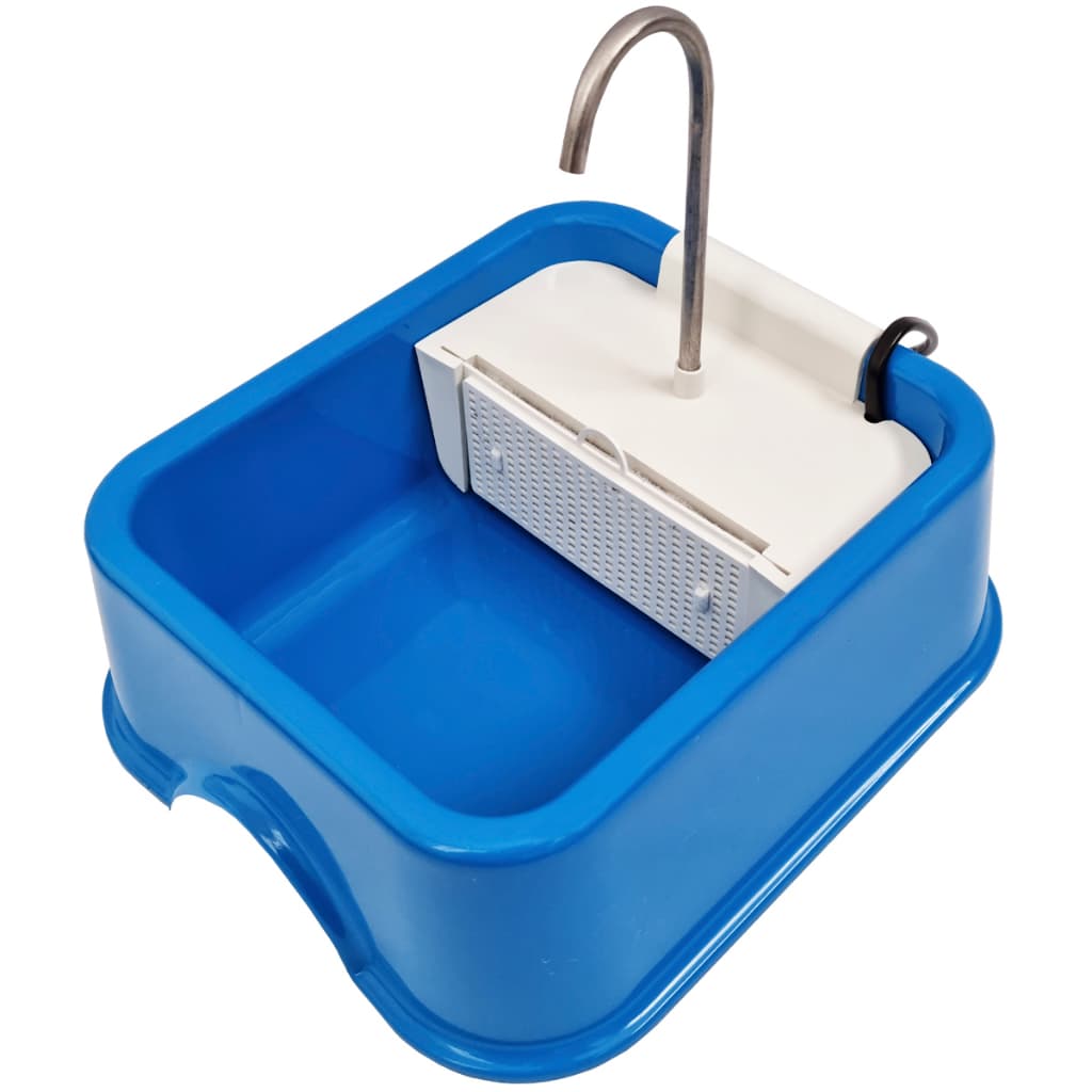 Fonte Bivolt Quadrada Filtragem E Retendo Impurezas Pets Bebedouro Azul Bivolt 1,5L Furacão Pet