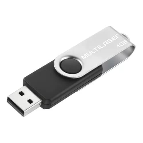 Pen drive Multilaser Twist PD586 4GB 2.0 preto