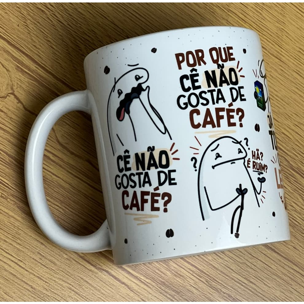 Caneca de Café Personalizada do Flork Meme Divertido, Caneca Café Flork