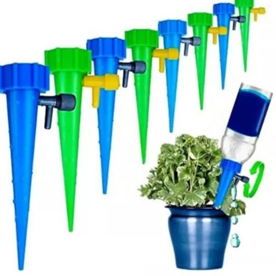 Kit 7 Gotejadores Irrigadores de Plantas Jardim Garrafa Pet
