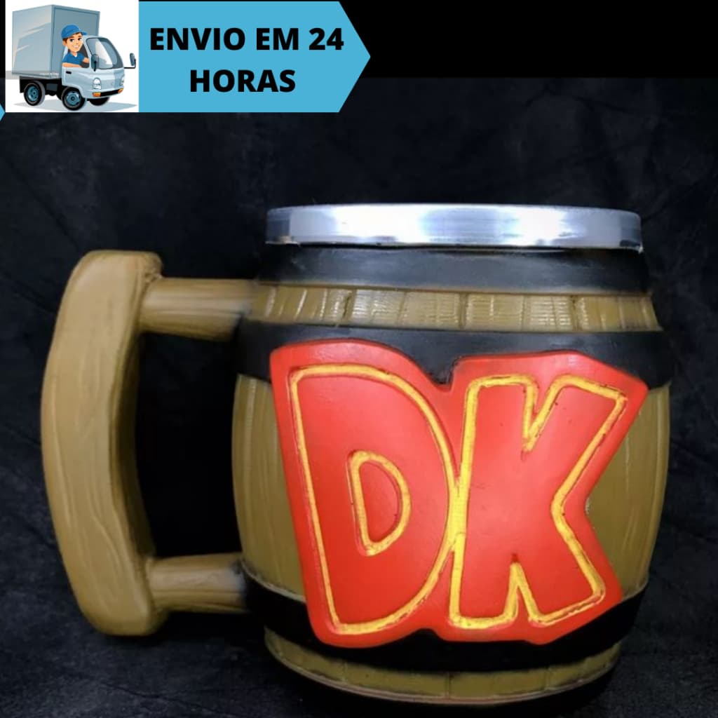 Caneca/Copo Donkey Kong DK 3D Resina Game Jogo Clássico Nintendo