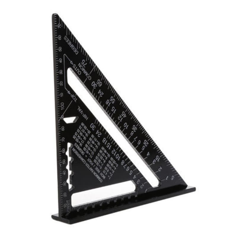 Esquadro Transferidor Alumínio Triangular 7 Pol Marcenaria
