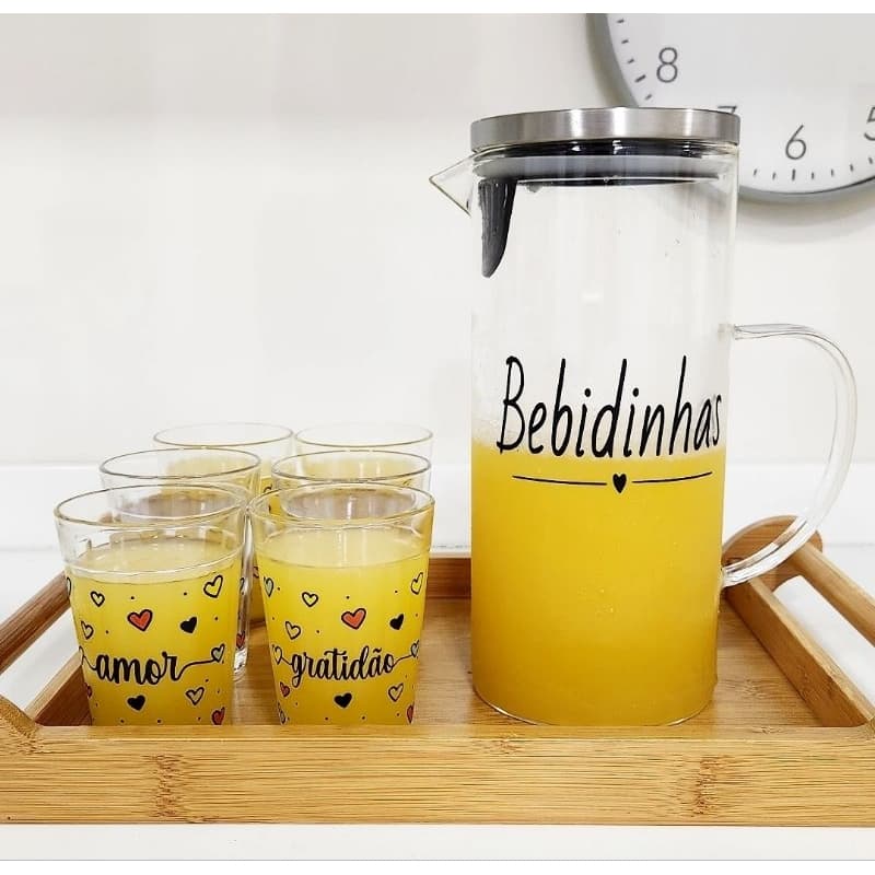 Jarra de suco - água - bebidinhas - jogo de copos
