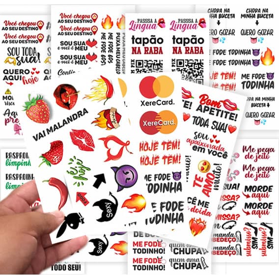 147  Tatuagem Temporária Tattoo Fake a Prova D'água | Tatuagem Adesivo Erótica SEX SHOP