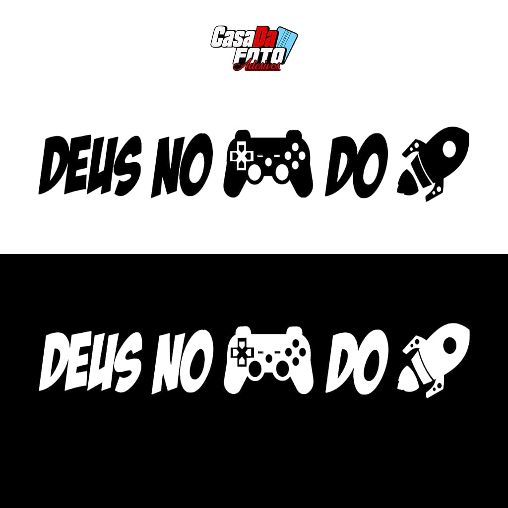 Adesivo Deus no controle do foguete 20x4cm para moto bike carro capacete caminhão