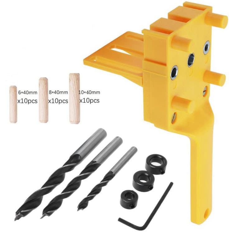 Kit Guia Gabarito P/ Cavilhas 6, 8, 10mm + Brocas + Cavilhas