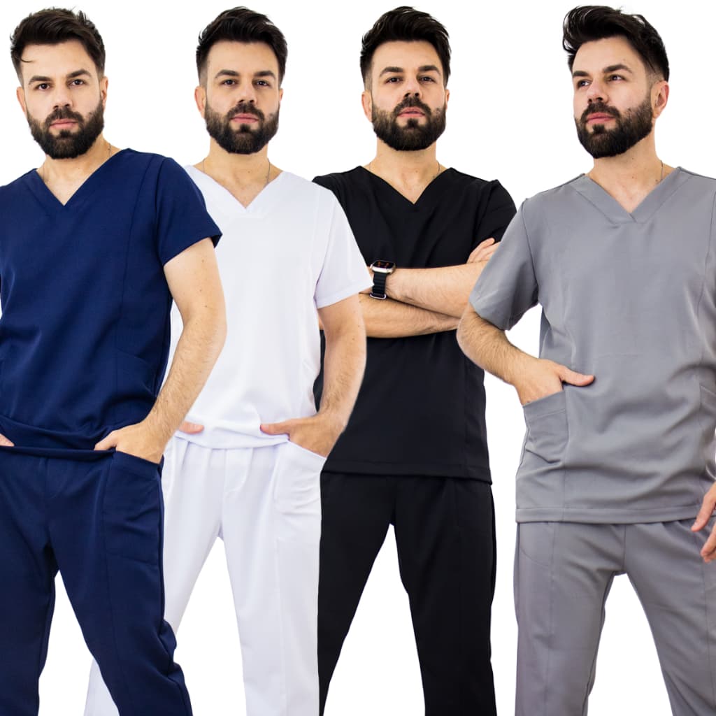 Conjunto Masculino Scrub Várias Cores Pijama Hospitalar Cirúrgico Premium Two Way Medico Dentista Veterinario Estudante