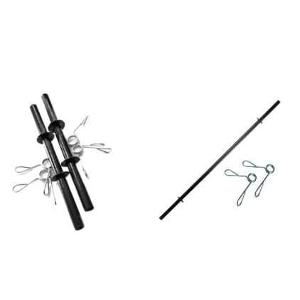 01 Barra Body Pump Oca de 1,20m + Par Barra Oca 40cm Academia Musculação Agachamento