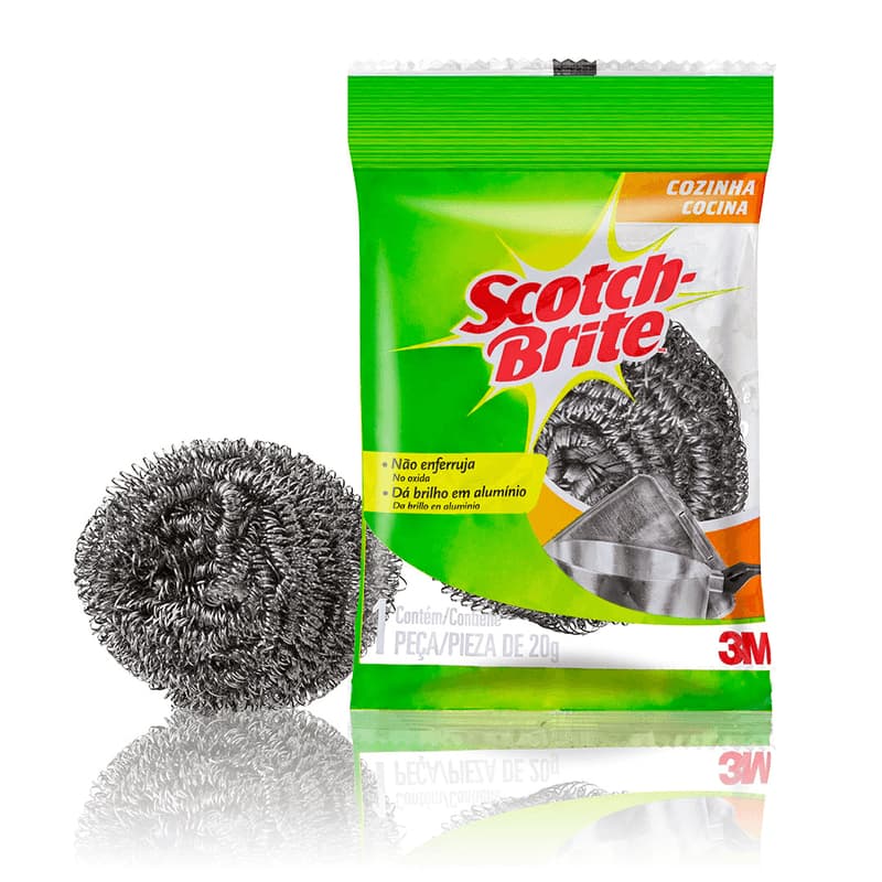 Esponja Não Enferruja Da Brilho Em Aluminio Scotch-brite 3m