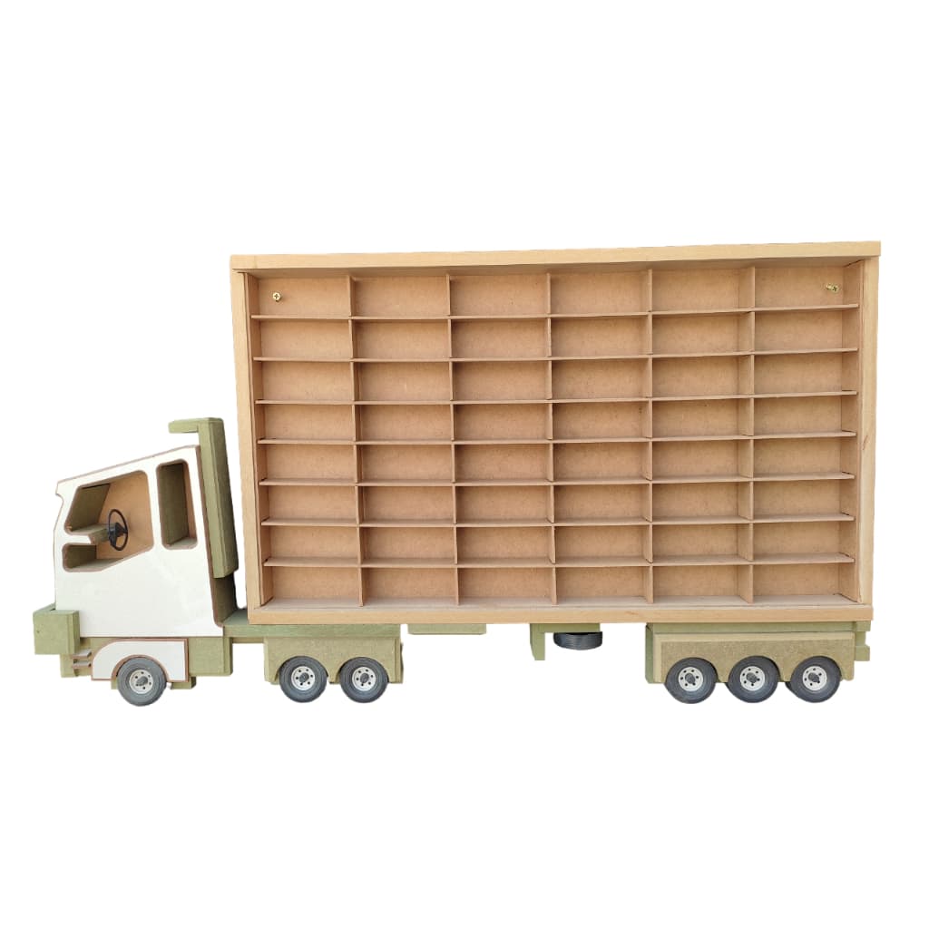 Expositor Carreta Em Mdf Para 48 Carrinhos 1:64 R.
