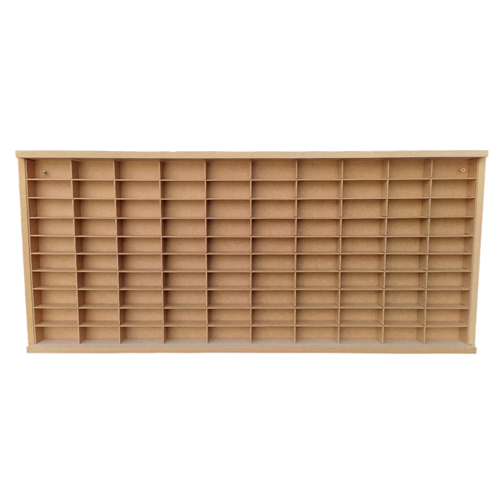 Expositor Para 100 Nichos em MDF escala 1:64 com tampa em acrilico