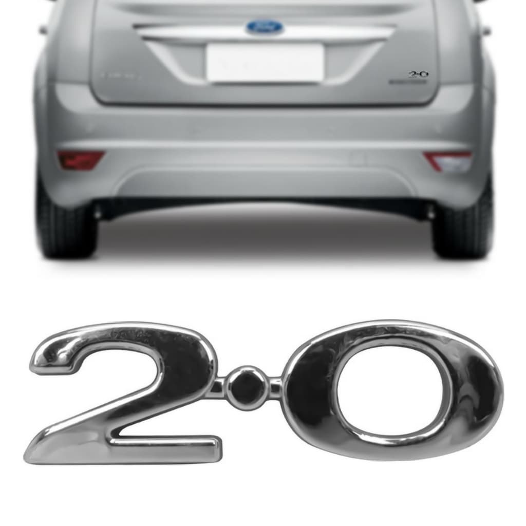 EMBLEMA 2.0 FORD FOCUS 08/12 CROMADO LETREIRO ADESIVO EMBLEMA CARRO