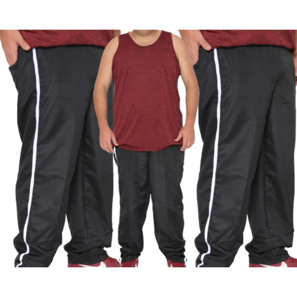 Kit 3 Calças Tactel Masculina Plus Size Diversas Cores Atacado