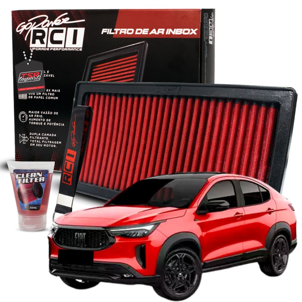 Filtro De Ar Esportivo Race Fiat Toro Fastback 1.3 Turbo Rci199