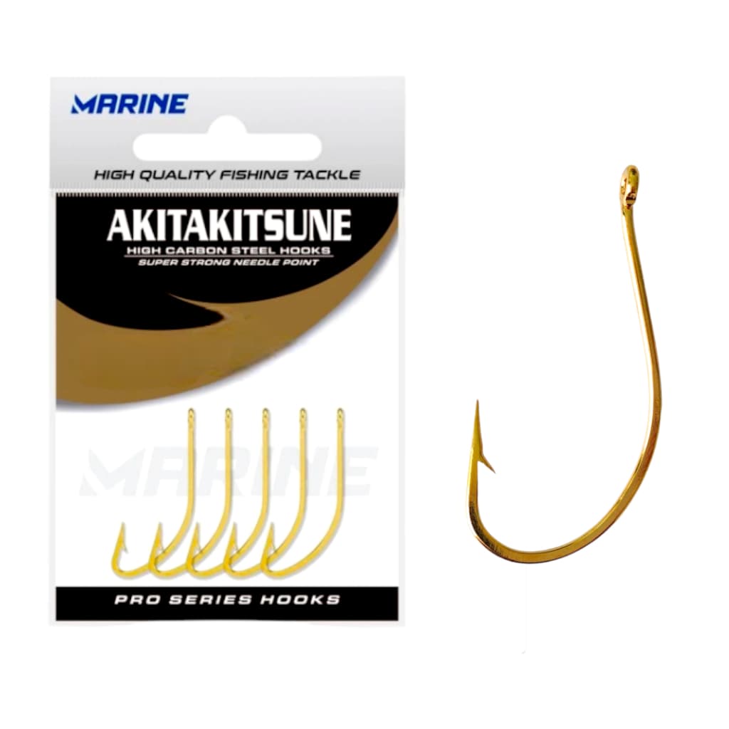 Anzol Akita Kitsune Marine Sports Cartela C/ 50 Vários Tamanhos - Mosquitinho Dourado Lambari