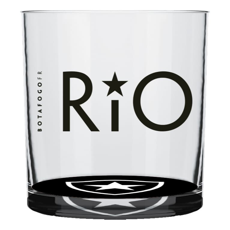 Copo Cylinder Rocks Whisky Botafogo 305 Ml Licenciado