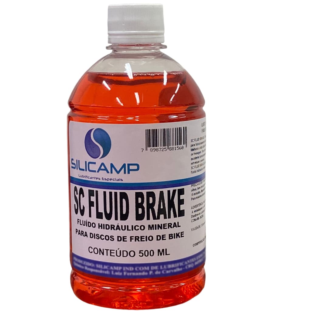 Fluido De Freio Disco Mineral Vermelho Hidraulico Bike 500ML