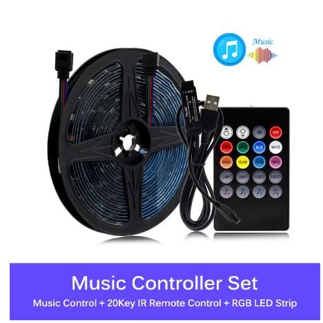 Fita Led Ultra Rgb 2 Metros USB Com Sensor Rítmico P/carro Tv Pc Quarto Gamer