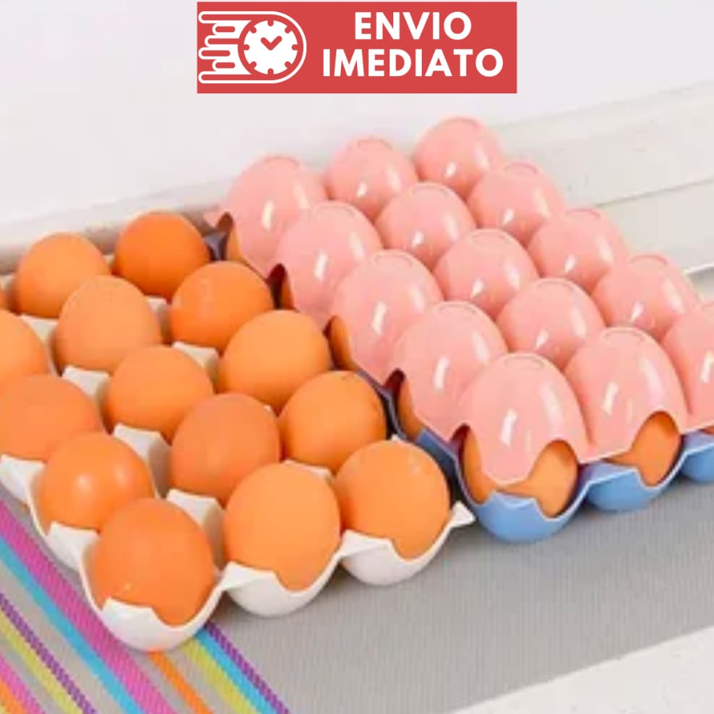 Bandeja De Ovo Plástica Porta Ovo Com 15  Divisórias Organizador De Ovos