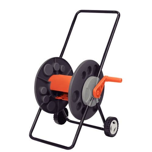 Suporte Carrinho Enrolador De Mangueira C/ Rodas Tramontina Oferta Para Mangueiras Até 55 Metros