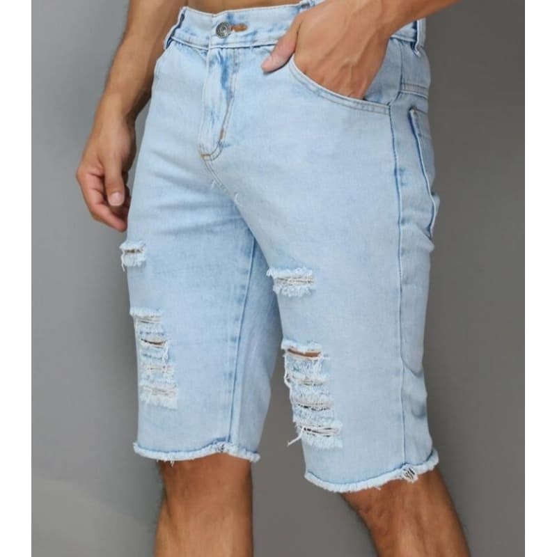 Bermuda Jeans Masculino Com Lycra Premium Promoção mega promoção final de ano