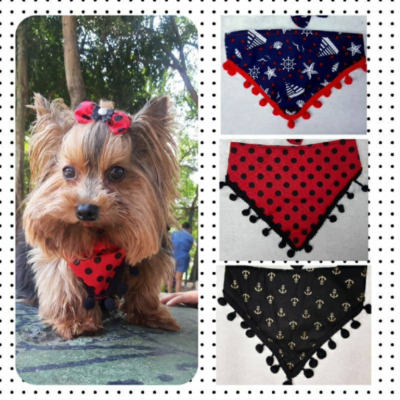 Bandana Pet Acessório para Cachorro Lenço de Pescoço