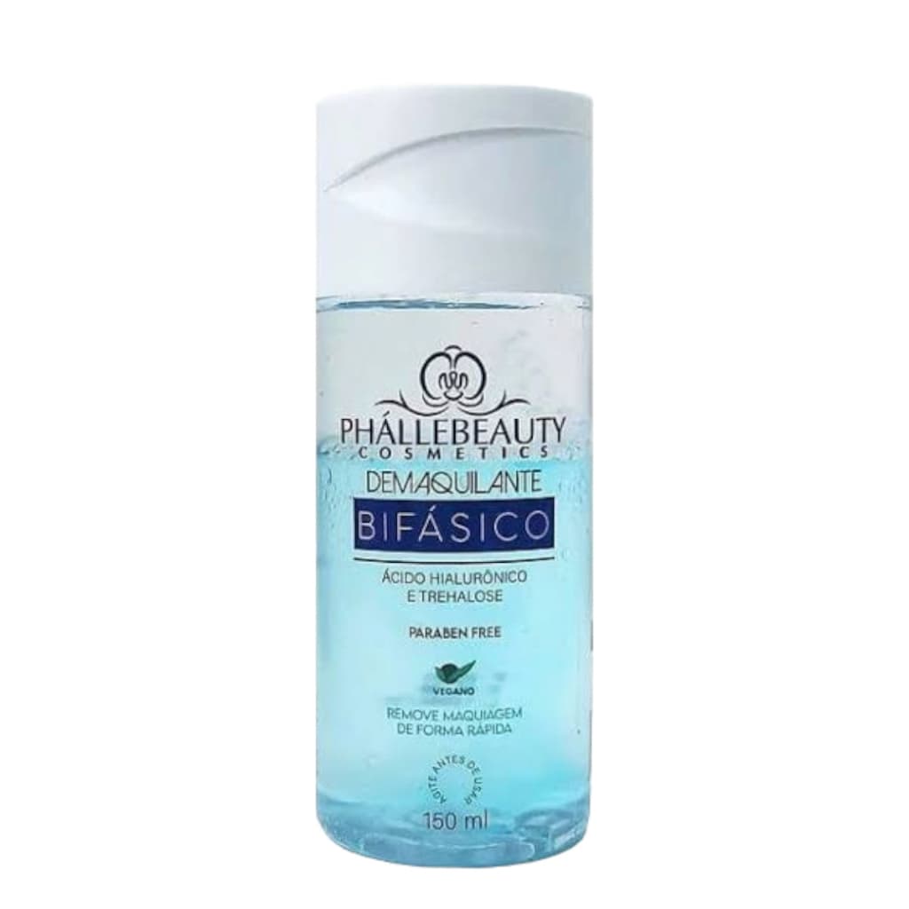 Demaquilante Bifásico Ácido Hialurônico Phállebeauty