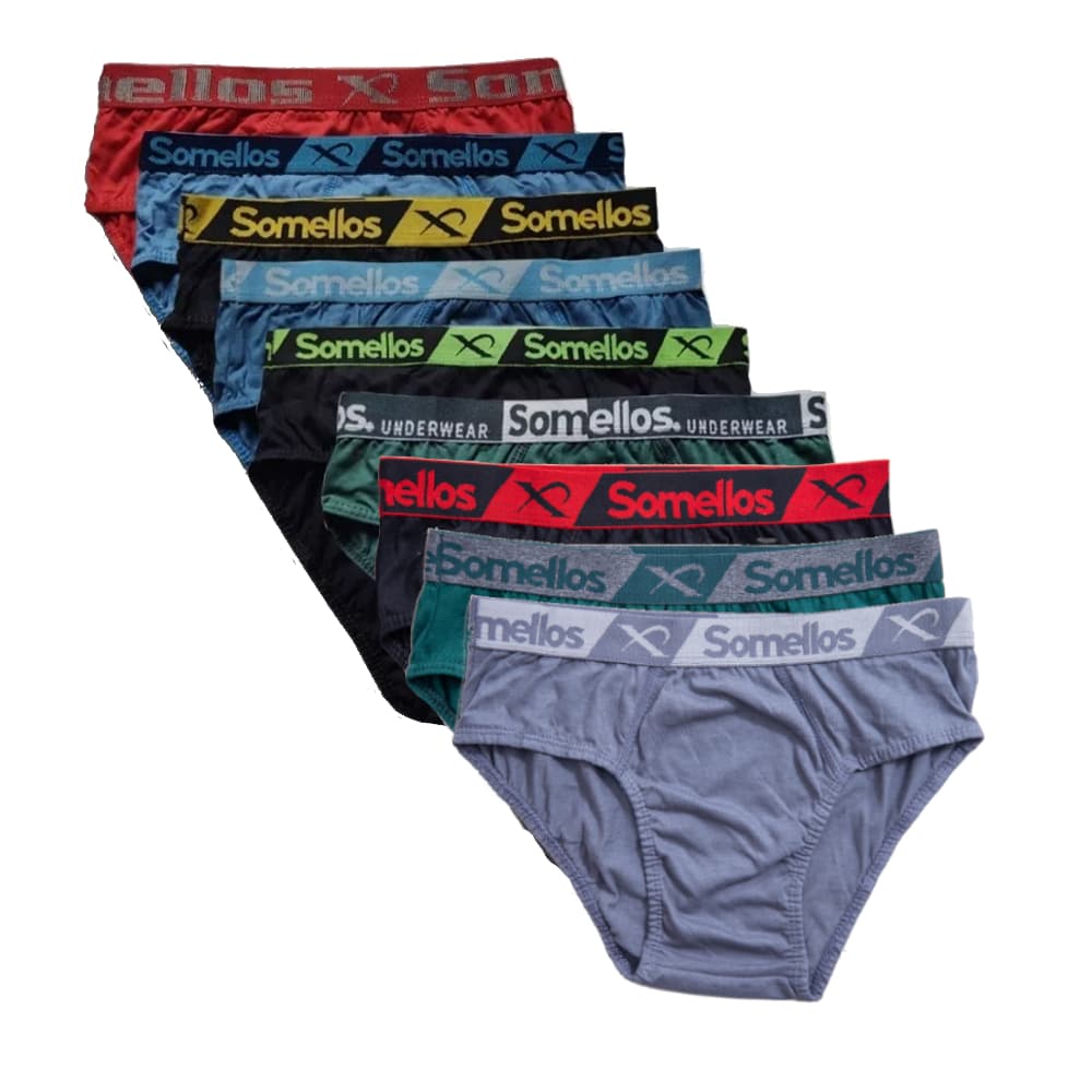 Kit 12 Cuecas Slip Tradicional Algodão Adulto Somellos