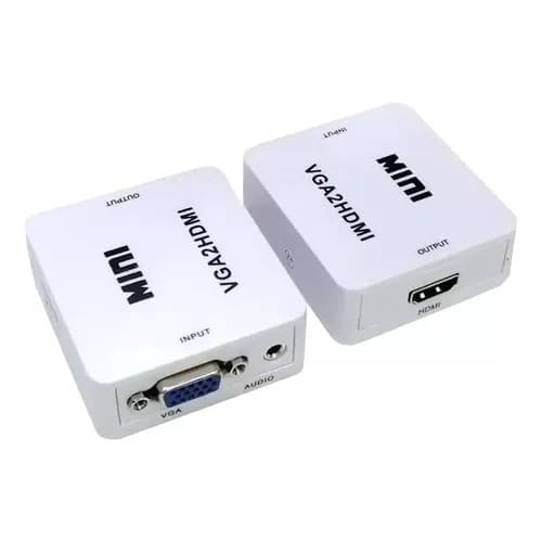 Mini Adaptador Conversor Vga- 2hdmi Entrada Vga E Saida Hdmi