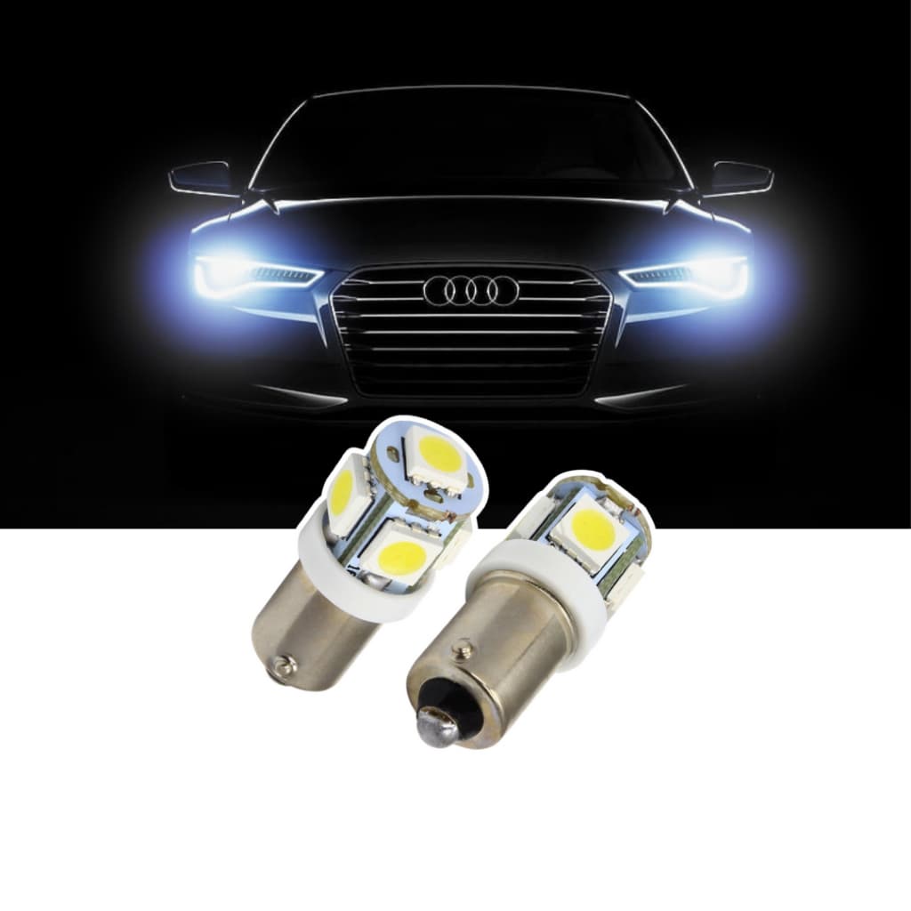 Par Lampada 69 Ba9s 5 Leds p/ Lanterna Placa Chevette Gol  Saveiro Parati G1 Fusca Santana Antigo | ENVIO IMEDIATO