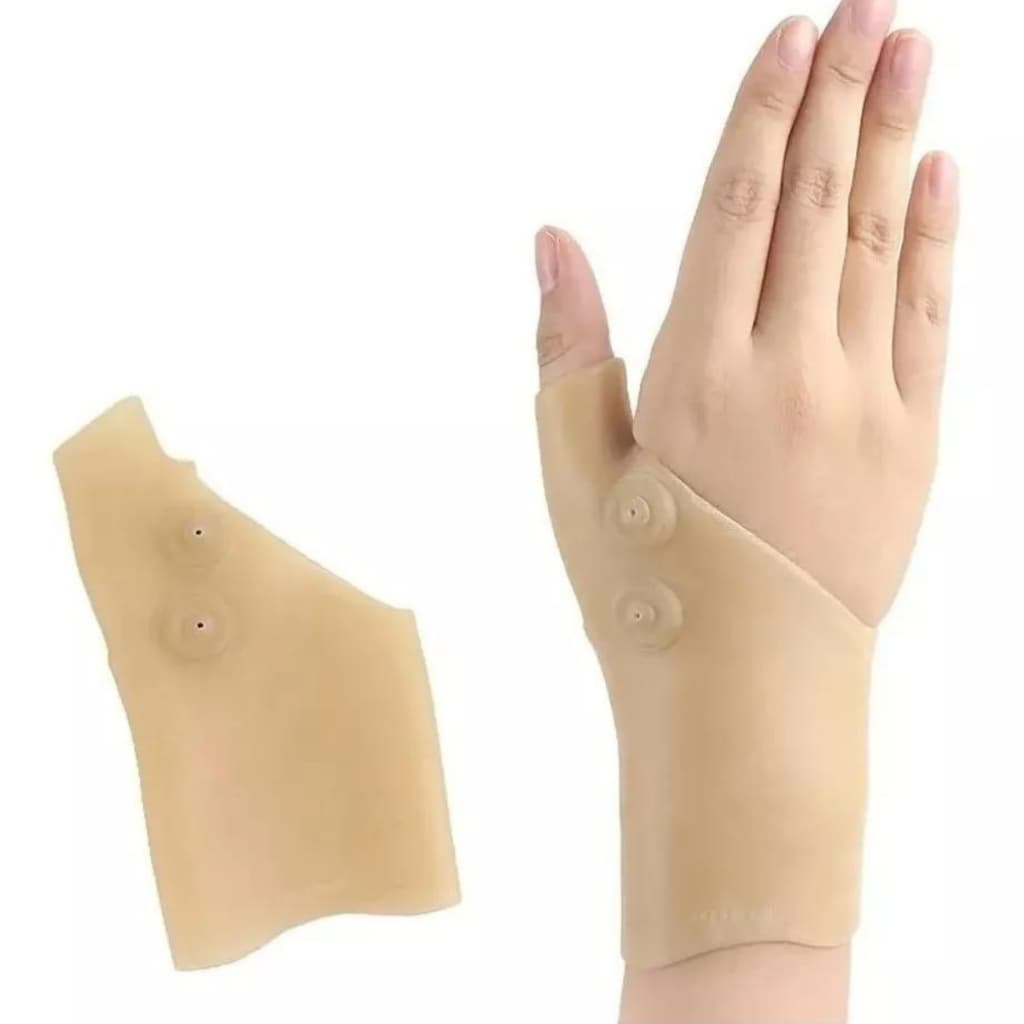 Par Luva Gel Silicone Terapia Magnética Artrite Tendinite