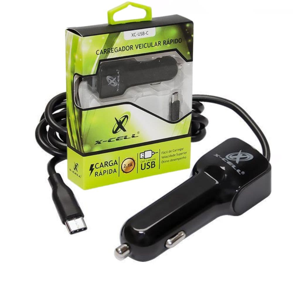 Carregador Veicular Rápido Tipo C X-cell