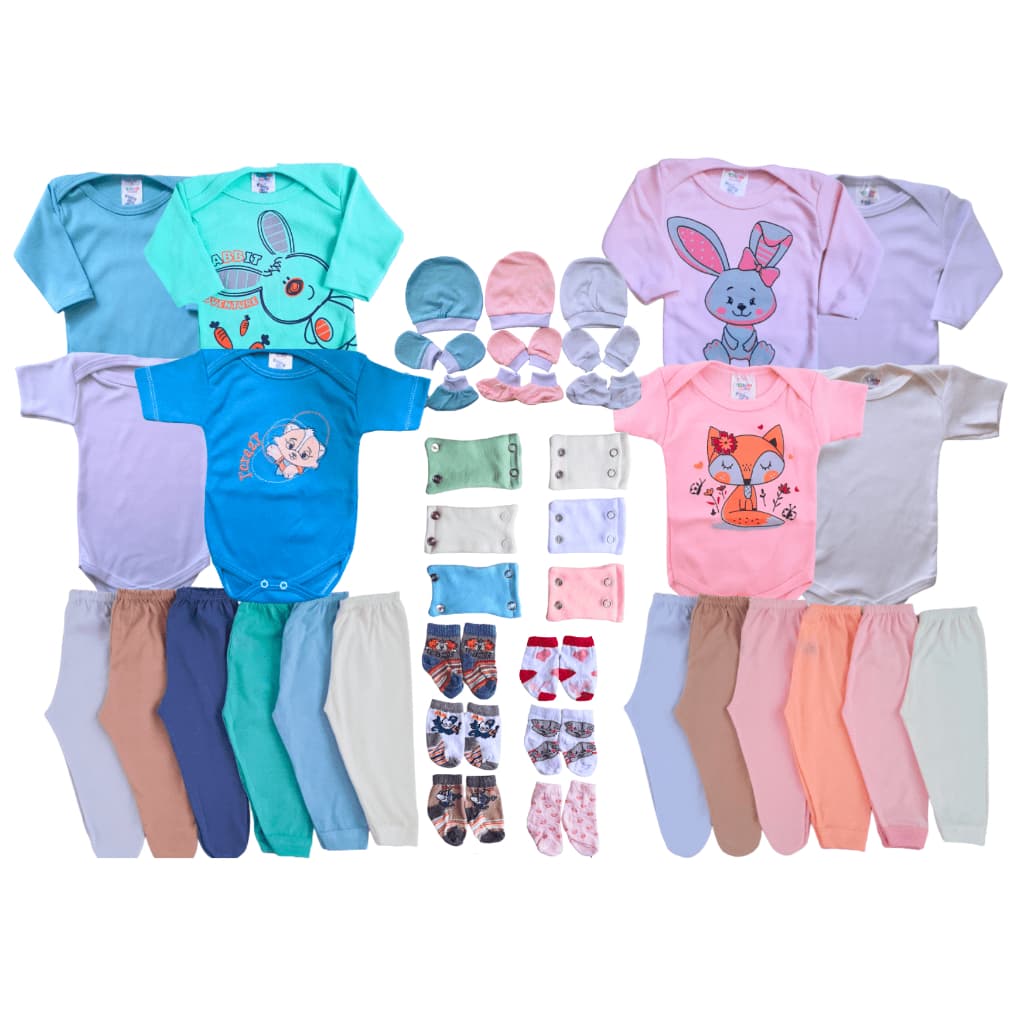 Kit 22 Pçs Roupa de Bebê Enxoval Maternidade Menino e Menina