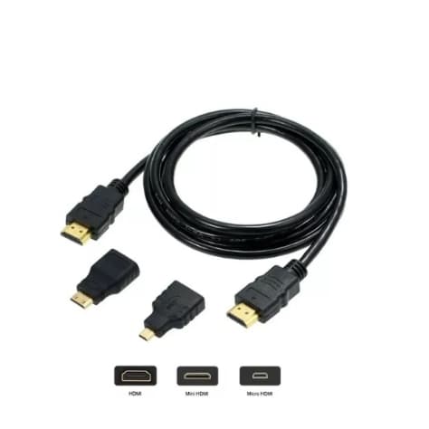 Cabo Hdmi 3 Em 1 - Hdmi Mini - Hdmi Micro - 1.5m Full 1080p