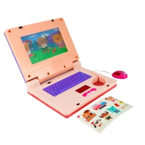 Laptop Interativo Infantil Educativo Notebook Portátil Criança com Teclado, Luzes Som e Mouse Brinquedo Tablet