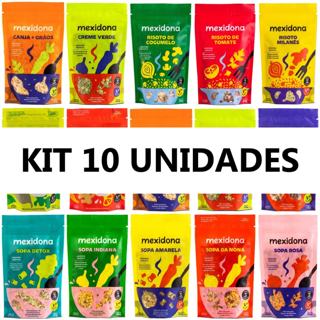 Sopas E Risotos Naturais Veganos Mexidona 10 unidade Escolha os sabores