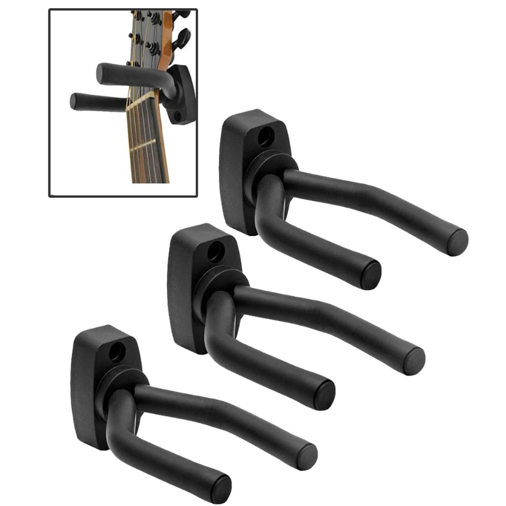 Kit Com 3 Suporte De Pendurar Violão Guitarra Ukulele Viola